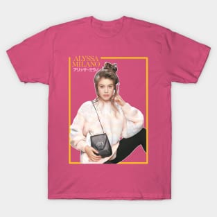 Alyssa Milano / 80s Styled Aesthetic Retro Design T-Shirt